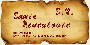 Damir Menčulović vizit kartica